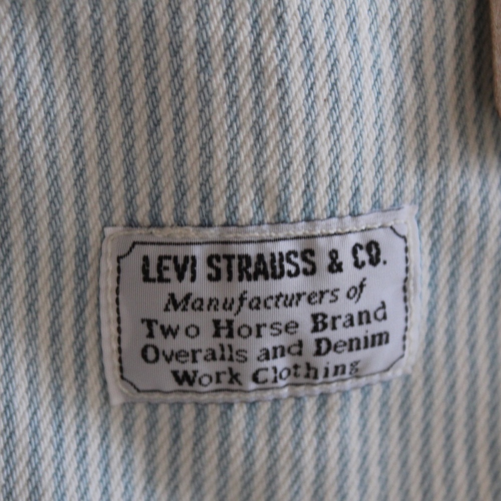 levi’s railroad stripe vintage denim shortalls - Picture 7 of 12